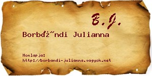 Borbándi Julianna névjegykártya